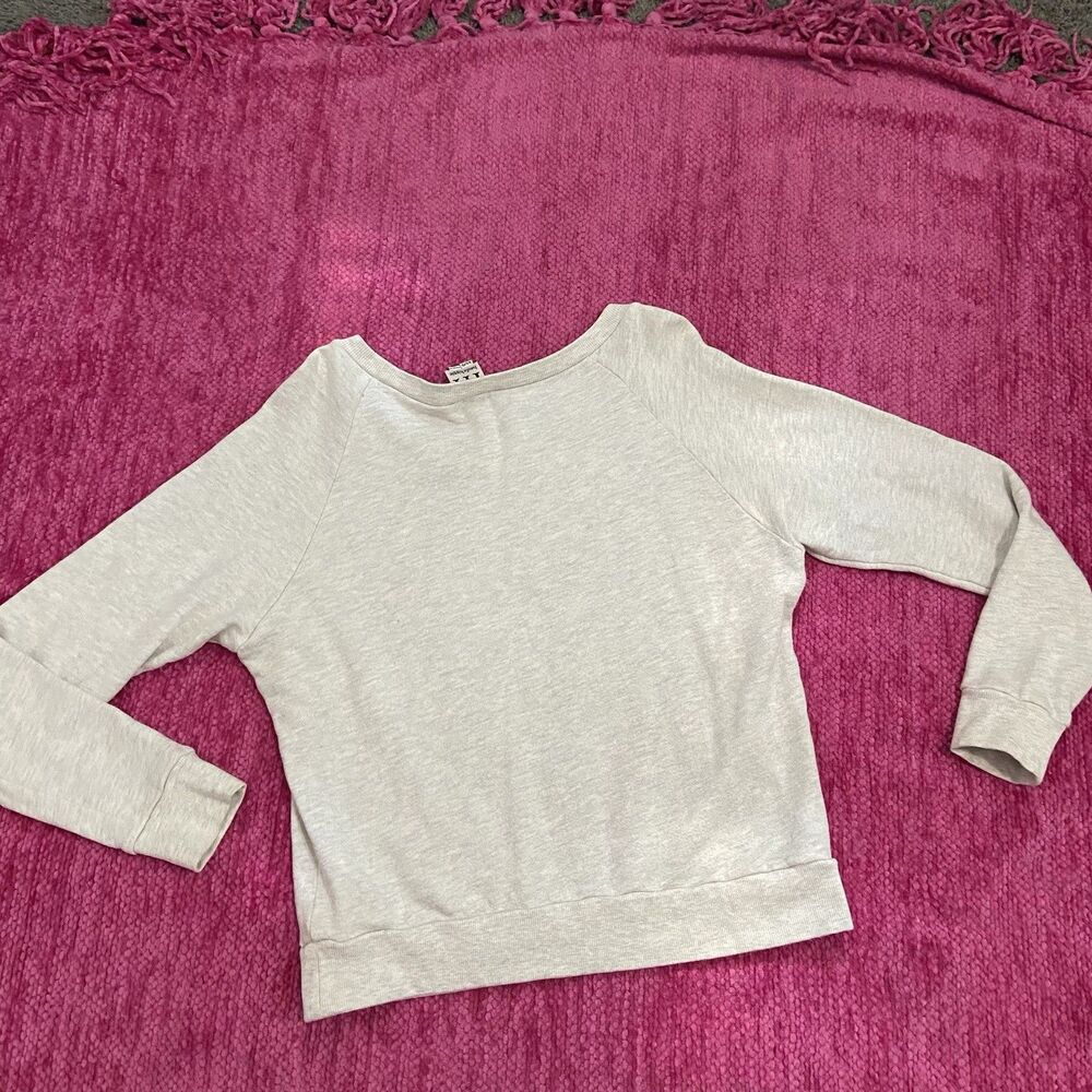 Haute Hippie Pullover Sweatshirt Longhorn Cow Skull Oatmeal Cream/Gold Size XS/S - Picture 5 of 9